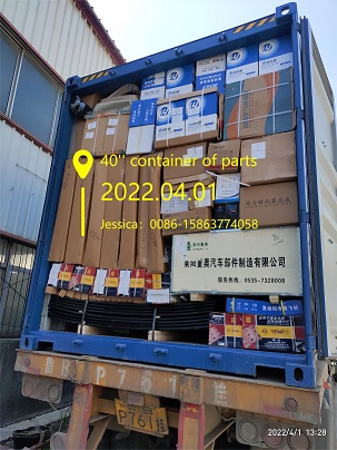 Full Container of Truck Parts to Russia on April，2022
